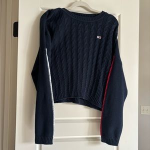 Tommy Jeans Cropped Cable Knit Sweater